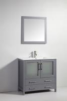 36 Inch Modern Single Sink Vanity in Dark Gray