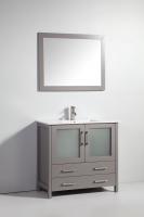 36 Inch Modern Single Sink Vanity in Light Gray