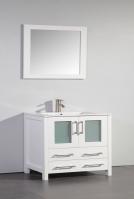 36 Inch Modern Single Sink Vanity in White