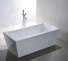 67 Inch White Acrylic Tub