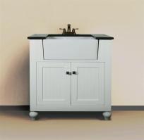 30 Inch Single Sink Bathroom Vanity with Black Granite