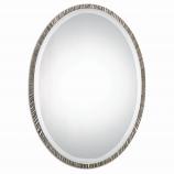 Annadel Textured Metal Oval Wall Mirror