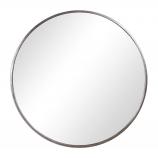 Round Wall Mirror Decor with Antique Silver Frame