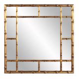 Bamboo Country Gold Square Mirror