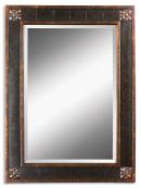 Distressed Chestnut Brown Rectangular Vanity Wall Mirror