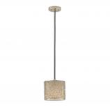 Brandon Silver 1 Light Nickel Plated Mini Drum Pendant