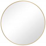 Round Large Wall Mirror Decor with Brushed Gold Frame