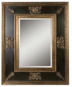 Cadence Gold Leaf with Heavy Antiquing Rectangular Mirror