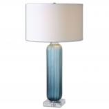 Caudina Frosted Blue Glass Lamp