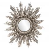 Chelsea Antique Starburst Silver Leaf Round Wall Mirror