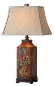 Colorful Flowers Print Table Lamp