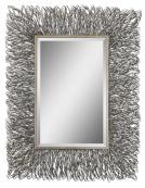 Corbis Rectangular Silver with Light Champagne Highlights Mirror