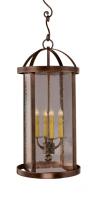 4 Light Corona Lantern Square with Seeded Glass