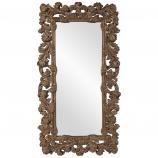 Cynthia Antique Copper with Gold & White Wash Accent Baroque Mirror