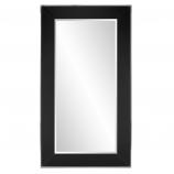 Devon Rectangular Black Glass with Stainless Steel Mirror