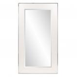 Devon Rectangular White Glass with Stainless Steel Mirror