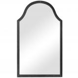 Arched Bathroom Mirror with Black Hammered Metal Frame