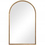 Arched Decorative Wall Mirror with Antiqued Gold Leaf Frame