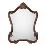 Arched Decorative Wall Mirror with Distressed Bronze Frame