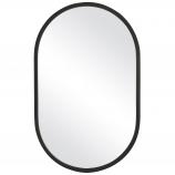 Oval Bathroom Wall Mirror with Matte Black Frame