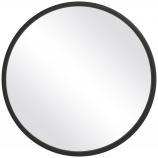Round Vanity Mirror with Matte Black Frame