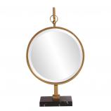 Medallion Gold with Black Faux Marble Mirror