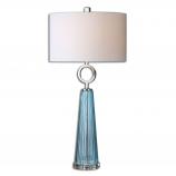 Navier Seeded Blue Glass Table Lamp