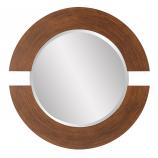 Orbit Round Brushed Copper Bathroom Wall Mirror