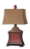 Pavia Aged Red with Silver Table Lamp