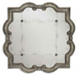 Distressed Silver with Black Unique Framed Wall Mirror Decor