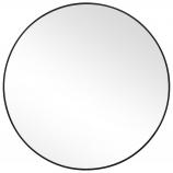 Round Vanity Mirror with Satin Black Frame