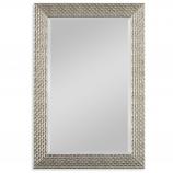 Rectangular Bathroom Vanity Mirror with Satin Pewter Frame
