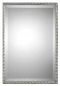 Brushed Nickel Rectangular Bathroom Vanity Wall Mirror