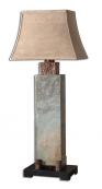 Tall Hand Carved Slate Table Lamp