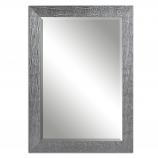 Tark Silver with a Light Gray Glaze Rectangular Mirror