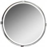 Tazlina Brushed Nickel Round Mirror