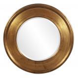 Valor Bright Gold Leaf Round Mirror