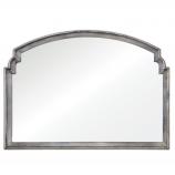Via Della Lightly Antiqued Silver Leaf Unique Mirror